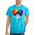 Progress Pride Rainbow Heart Lgbtq Gay Lesbian Trans Tie-Dye T-shirts Turquoise Tie-Dye