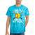 That's My Granddaughter Out There Softball Grandpa Grandma Tie-Dye T-shirts Turquoise Tie-Dye