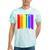 Boston Massachusetts Lgbtq Gay Pride Rainbow Skyline Tie-Dye T-shirts Mint Tie-Dye