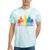 Retro Cincinnati Skyline Rainbow Lgbt Lesbian Gay Pride Tie-Dye T-shirts Mint Tie-Dye