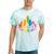 Retro Pittsburgh Skyline Rainbow Lgbt Lesbian Gay Pride Tie-Dye T-shirts Mint Tie-Dye