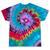 Alzheimer's Awareness Sunflower Purple Ribbon Support Womens Tie-Dye T-shirts Festival Tie-Dye