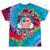 Retro American Girl 4Th Of July Smile Checkered Girls Tie-Dye T-shirts Festival Tie-Dye