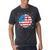 Happy 4Th Of July Groovy Smile Face Red White Blue Usa Flag Mineral Wash Tshirts Mineral Black