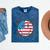 Happy 4Th Of July Groovy Smile Face Red White Blue Usa Flag Mineral Wash Tshirts Mineral Navy