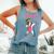 Nadine Name Personalized Birthday Dabbing Unicorn Queen Comfort Colors Tank Top Blue Jean