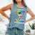 Proud Aunt Of A 2024 Preschool Graduate Unicorn Dab Comfort Colors Tank Top Blue Jean