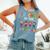 Teacher Of Tiny Superheroes Pre-K Kindergarten Teacher Comfort Colors Tank Top Blue Jean