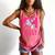 Girl Retro Personalized Dolly Cowgirl First Name Comfort Colors Tank Top Watermelon