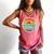 Pole Vault Mom Sunset Distressed Worn Look Pole Vaulting Comfort Colors Tank Top Watermelon