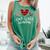 Buffalo Plaid One Loved Grandma Heart Valentine's Day Comfort Colors Tank Top Light Green