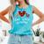 Buffalo Plaid One Loved Grandma Heart Valentine's Day Comfort Colors Tank Top Lagoon