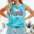 One Loved Grandma Hearts Valentine's Day Comfort Colors Tank Top Lagoon
