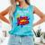 Trendy Pre-K School Teacher Superhero Superpower Comic Book Comfort Colors Tank Top Lagoon