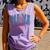 American Mama And Mini 4Th Of July Mama Lignting Bolt Comfort Colors Tank Top Violet