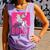 Girl Retro Personalized Dolly Cowgirl First Name Comfort Colors Tank Top Violet