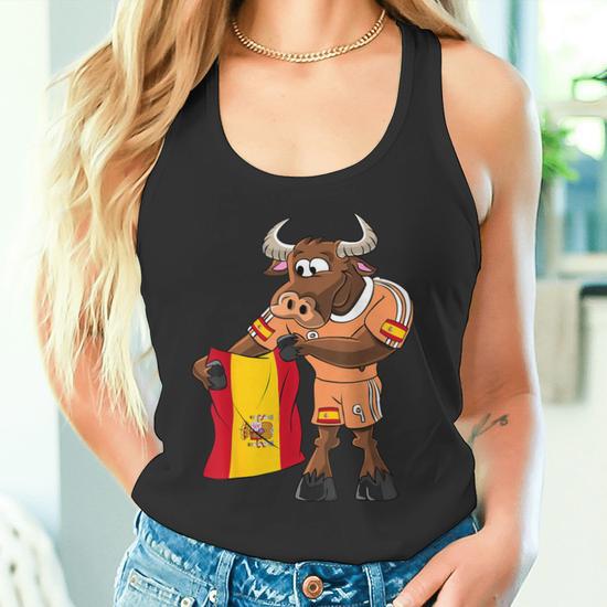 Débardeur (marinière) Motif Taureau Espagnol - Coupe Classique Légère - Hommage à La Tauromachie Et Flamenco