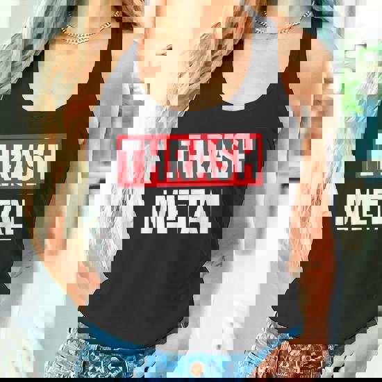 Camiseta Sin Mangas De Thrash Metal Estilo Metalero, Algodón, Ligera