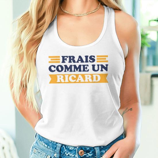 T-shirt Cadeau Père T-shirt Frais Comme Un Ricard - Cadeau Humoristique Pour Amateurs De Pastis T-shirt Design Français