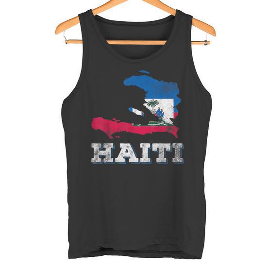 Débardeur Jour Du Drapeau Haïtien - Design Patriotique Avec Carte D'Haïti Et Texte Fierté Haïtienne - Coupe Classique Légère