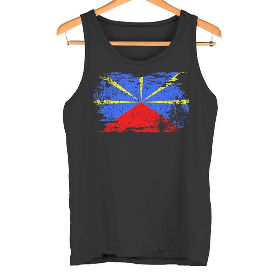 Débardeur "Ile De La Réunion 974" - Design Grunge, Coton Léger - Pour Réunionnais Et Amoureux De L'Île