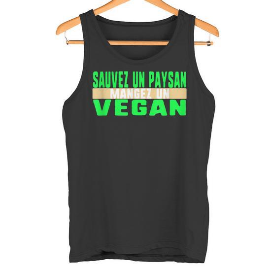 Sweatshirt Humour "Sauvez Un Paysan, Mangez Un Vegan" - Coupe Classique, 241 G - Blanc