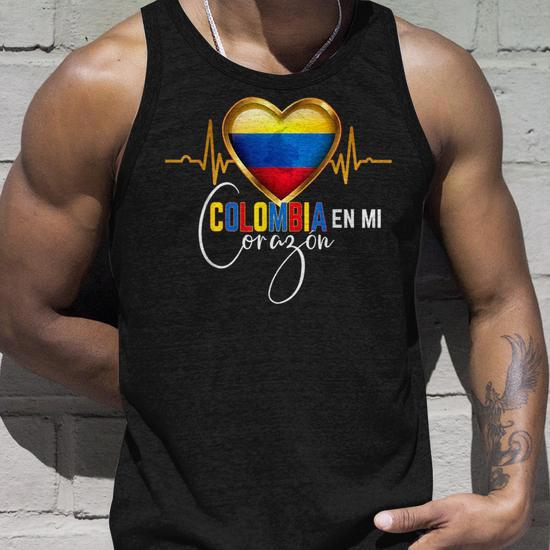 Colombia En Mi Corazon Coincidencia Del Orgullo Colombiano Camiseta sin  mangas - Regaloses