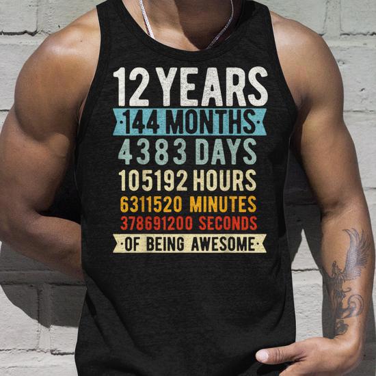 Camiseta Sin Mangas Para 12 Años – Regalo De Cumpleaños 2013 Para Niño O Niña – Diseño De Edad