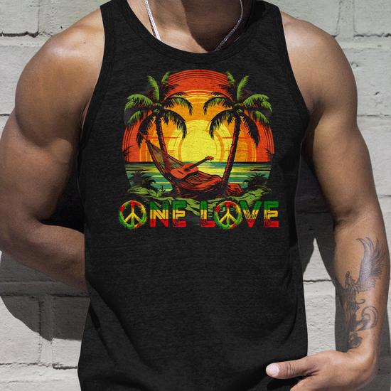 Débardeur Reggae Rastafari - Motif Musique Jamaïcaine, Coupe Classique Léger, Cadeau Pour Fans De Reggae