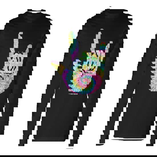 Tie Dyed Asl I Love You Sign Language Shirt Tie Dyed Asl I Love You Sign Language Shirt