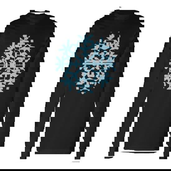 Blue Snowflake Long Sleeve T-Shirt