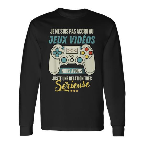Accro Aux Jeux Vidéo Idée Cadeau pour Ado Gamer T-Shirt