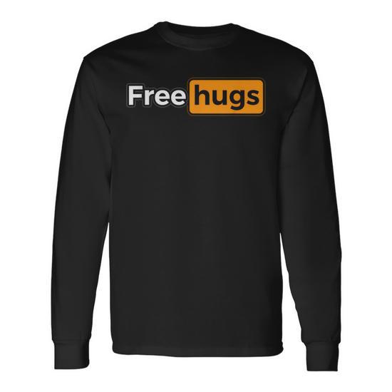 The Free Hugs Logo Long Sleeve T-Shirt - Thegiftio