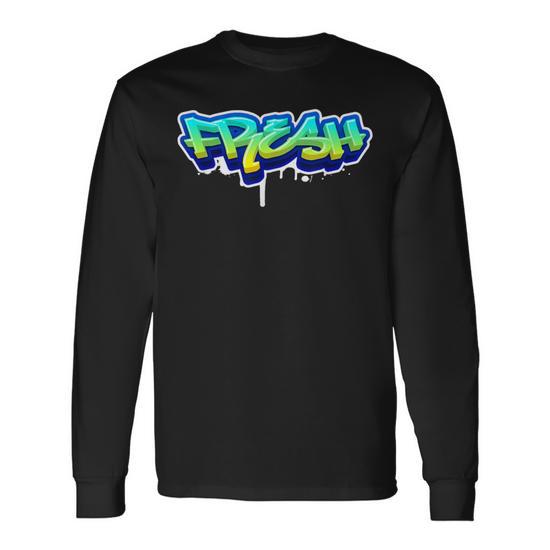 Fresh Old School Graffiti Style Graffiti Graphic Long Sleeve T
