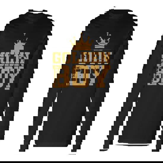 Golden Birthday Boys Birthday Party Decoration Bday Toddlers Long Sleeve T- Shirt | Seseable CA