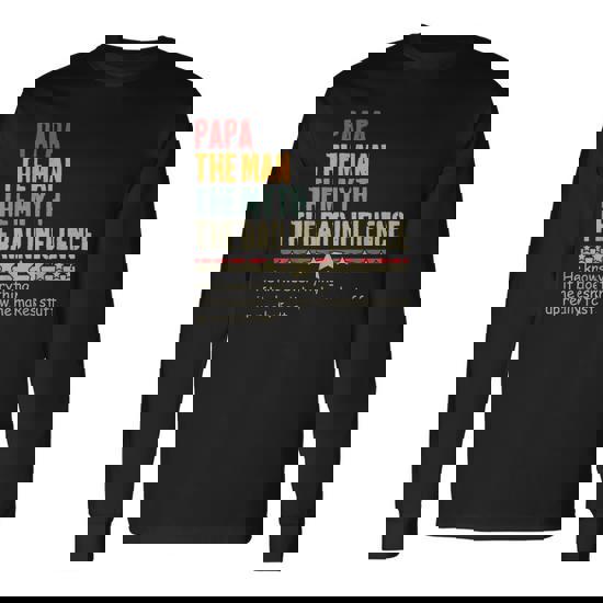 Papa The Man The Myth The Bad Influence Vintage T Shirt Papa The Man The Myth The Bad Influence Vintage T Shirt