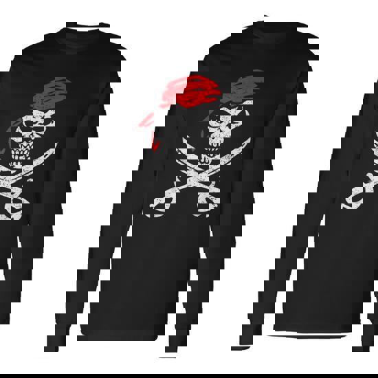 Pirate With Crossbones & Eye Patch Skull Graphic Long Sleeve