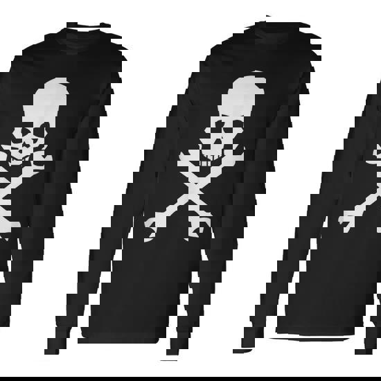 Skull With Crossed Wrenches For Mechanics And Gear Heads