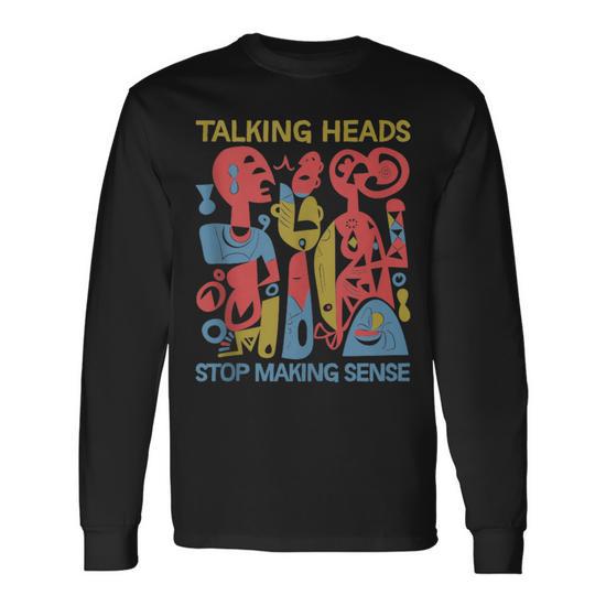 Stop Making Sensee Talking Heads Retro Long Sleeve T-Shirt - Monsterry