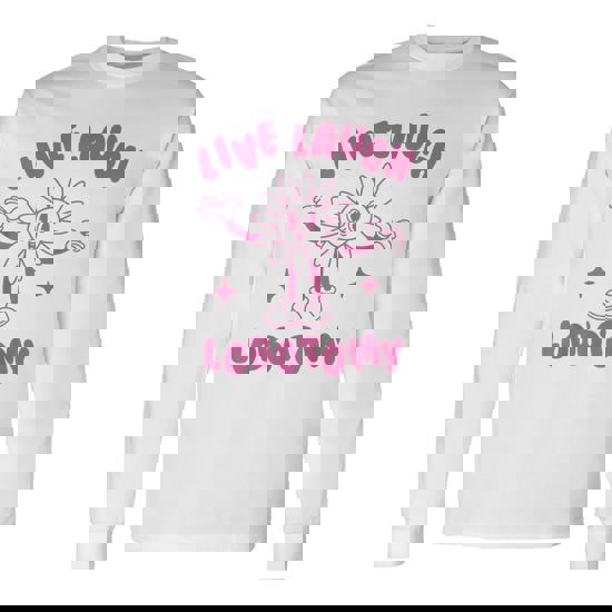 Live Laugh Lobotomy Flower Long Sleeve T-Shirt - Monsterry