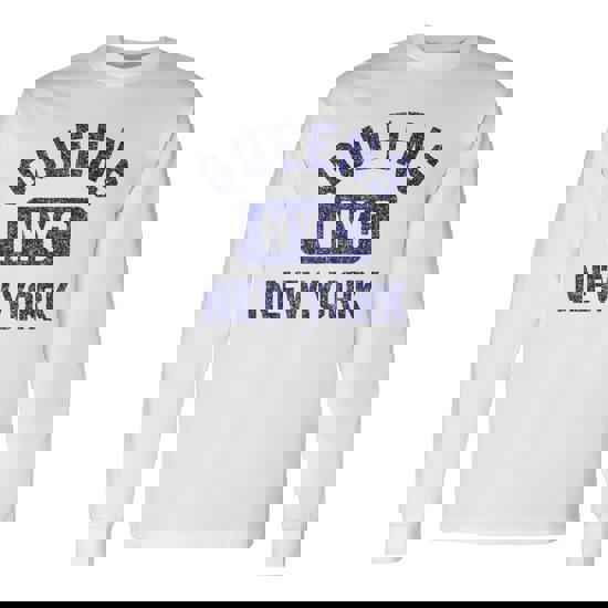 Jamaica Ny T Shirt - Gym Style Distressed White Print