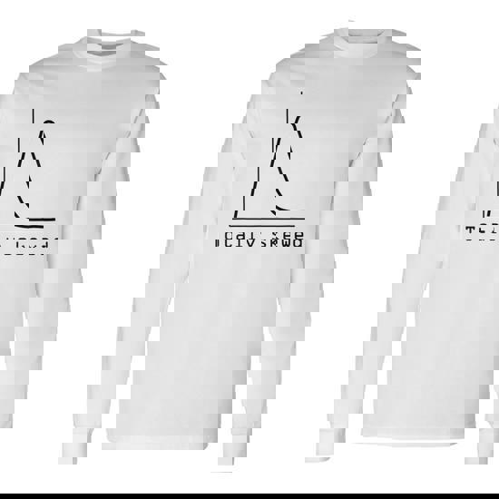 Totally Skewed A Maths Statistics Long Sleeve T-Shirt - Monsterry