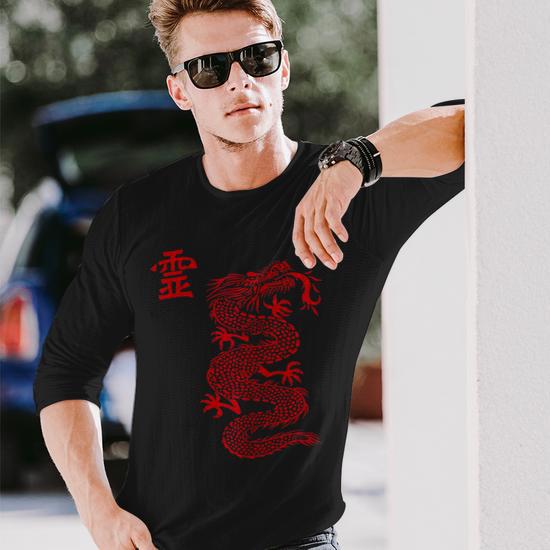 Tee shops shirt dragon chinois