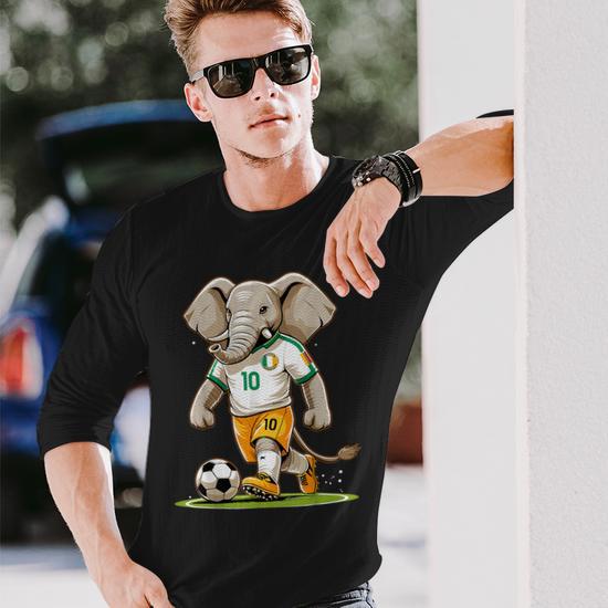 T-shirt Manches Longues Okaidi Obaibi - Imprimé éléphant - Taille 3 Ans (36 Mois) - Coton
