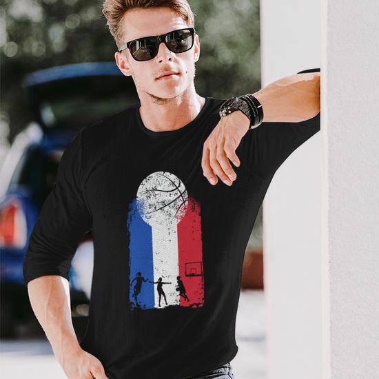 T-shirt Fan Basketball France, Drapeau Français, Coupe Classique, Cadeau Pour Supporters - 4