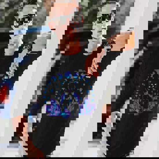 Kawaii Pastel Goth Cat Anime Manga Crystal Black Witchy Long