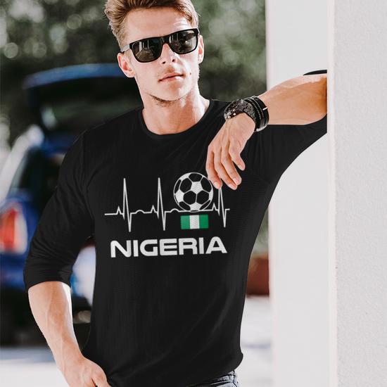 Maillot De Football ABS FC Nigeria #14 Hummel - Manches Longues - Taille M - Occasion Avec Défauts Mineurs