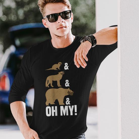 Otter Wolf Bear Oh My Gay Slang Lgbt Pride Long Sleeve T-Shirt