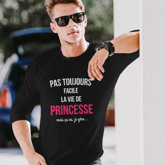 T-shirt Femme SOLENZO 'Chiante Mais Princesse' - 100% Coton - Taille 38 - Noir - Idée Cadeau Humour