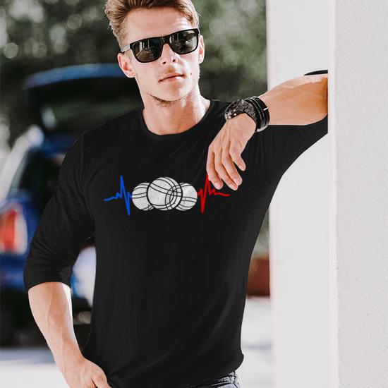 T-Shirt Humour Pétanque – Design Battement De Cœur, Parfait Pour Joueurs Et Fans De Boules